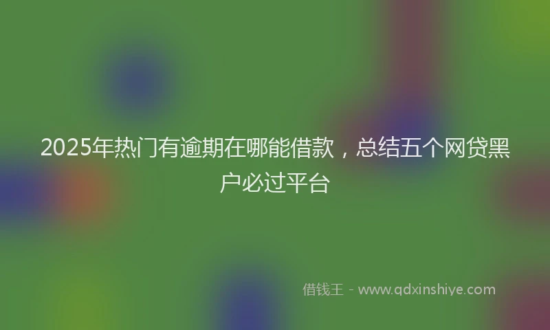 2025年热门有逾期在哪能借款，总结五个网贷黑户必过平台