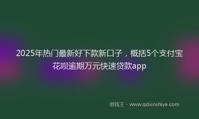 2025年热门最新好下款新口子，概括5个支付宝花呗逾期万元快速贷款app