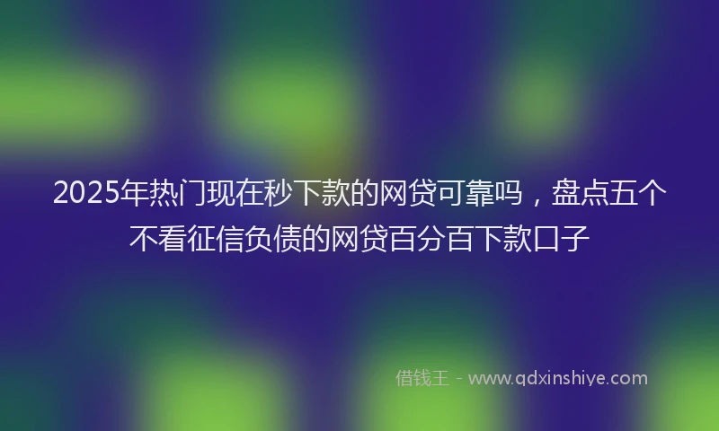 2025年热门现在秒下款的网贷可靠吗，盘点五个不看征信负债的网贷百分百下款口子