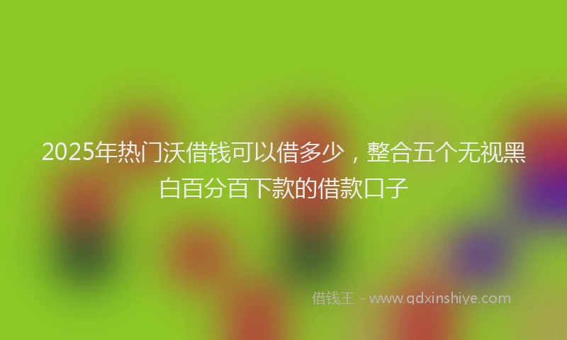 2025年热门沃借钱可以借多少，整合五个无视黑白百分百下款的借款口子