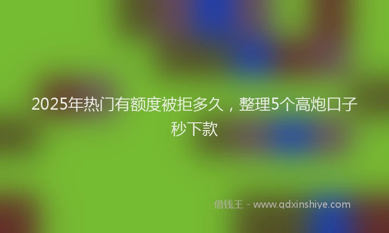 2025年热门有额度被拒多久，整理5个高炮口子秒下款