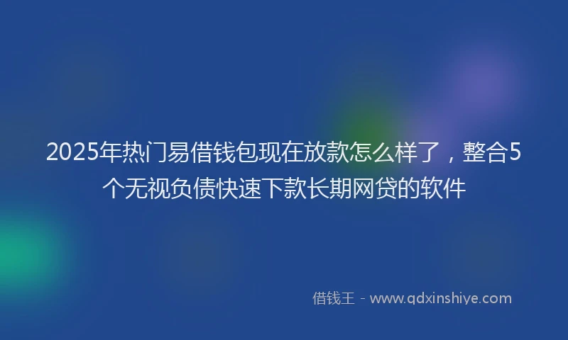 2025年热门易借钱包现在放款怎么样了，整合5个无视负债快速下款长期网贷的软件