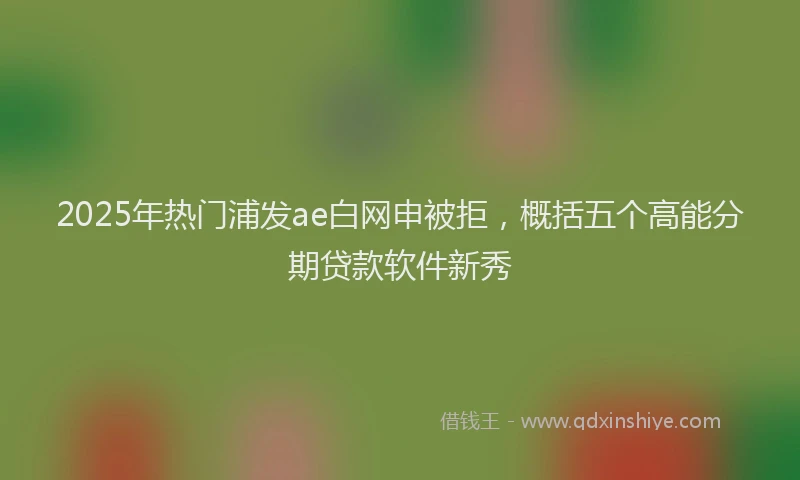 2025年热门浦发ae白网申被拒，概括五个高能分期贷款软件新秀