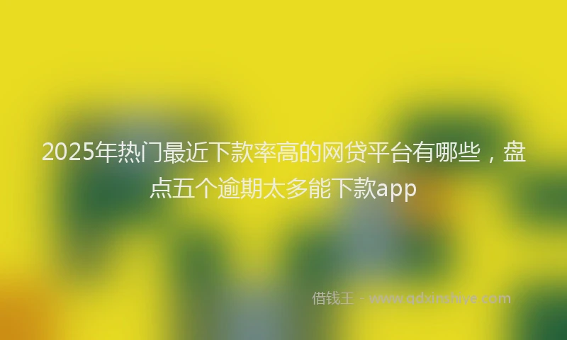 2025年热门最近下款率高的网贷平台有哪些，盘点五个逾期太多能下款app