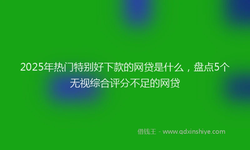 2025年热门特别好下款的网贷是什么，盘点5个无视综合评分不足的网贷