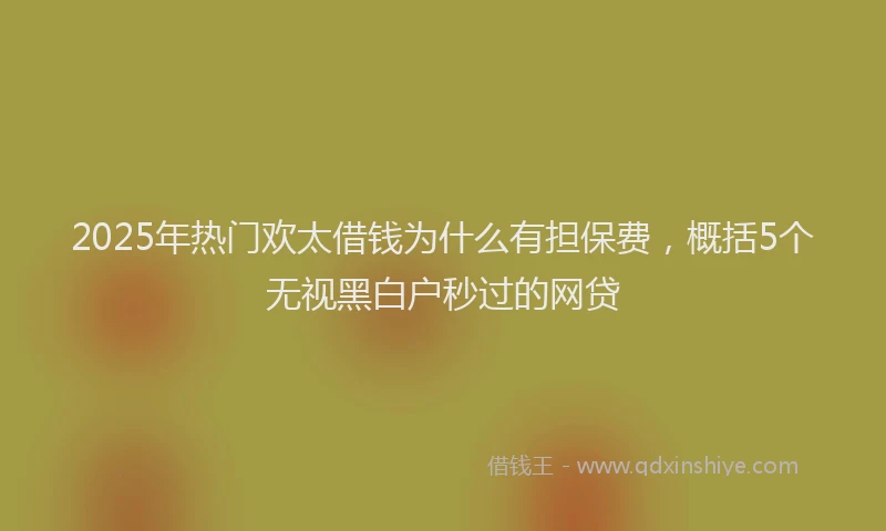 2025年热门欢太借钱为什么有担保费，概括5个无视黑白户秒过的网贷
