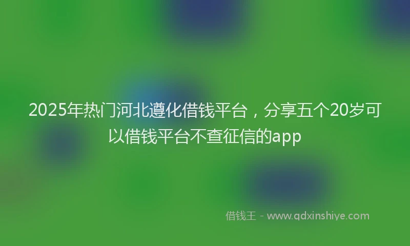 2025年热门河北遵化借钱平台，分享五个20岁可以借钱平台不查征信的app