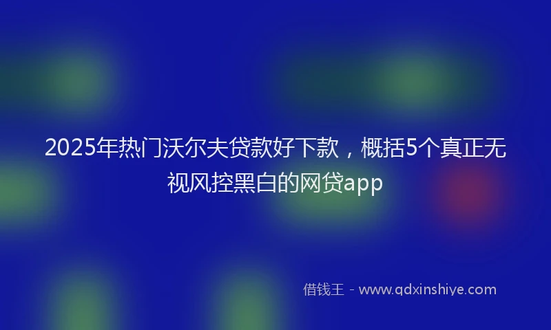 2025年热门沃尔夫贷款好下款，概括5个真正无视风控黑白的网贷app