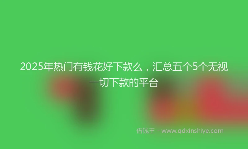 2025年热门有钱花好下款么，汇总五个5个无视一切下款的平台