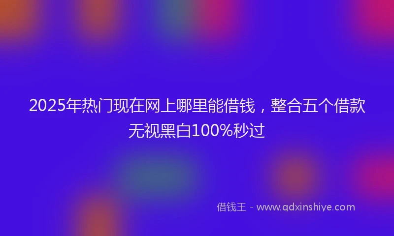 2025年热门现在网上哪里能借钱，整合五个借款无视黑白100%秒过