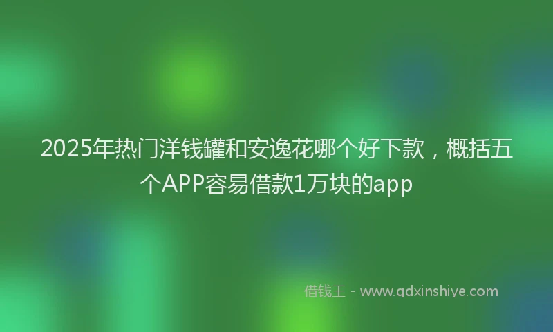 2025年热门洋钱罐和安逸花哪个好下款，概括五个APP容易借款1万块的app