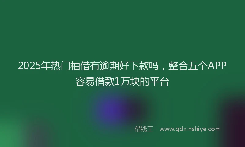2025年热门柚借有逾期好下款吗，整合五个APP容易借款1万块的平台