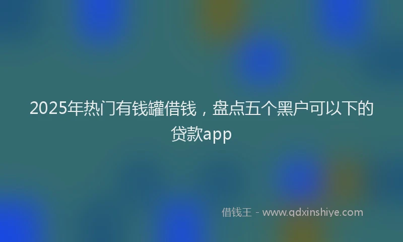 2025年热门有钱罐借钱，盘点五个黑户可以下的贷款app