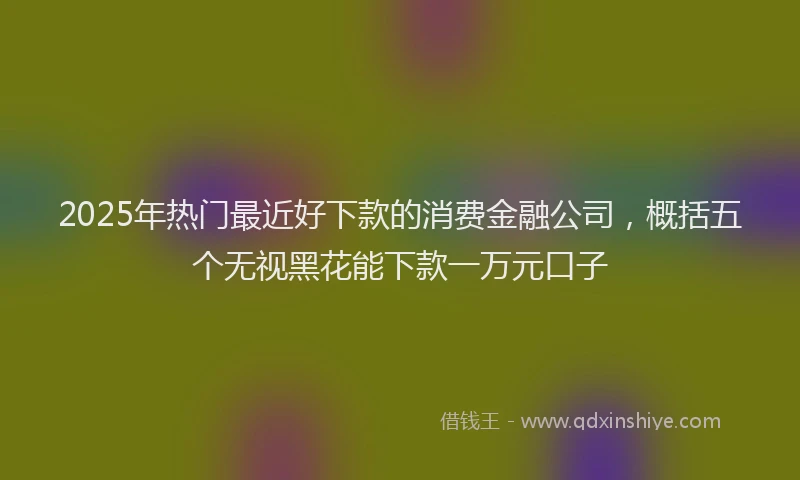 2025年热门最近好下款的消费金融公司，概括五个无视黑花能下款一万元口子