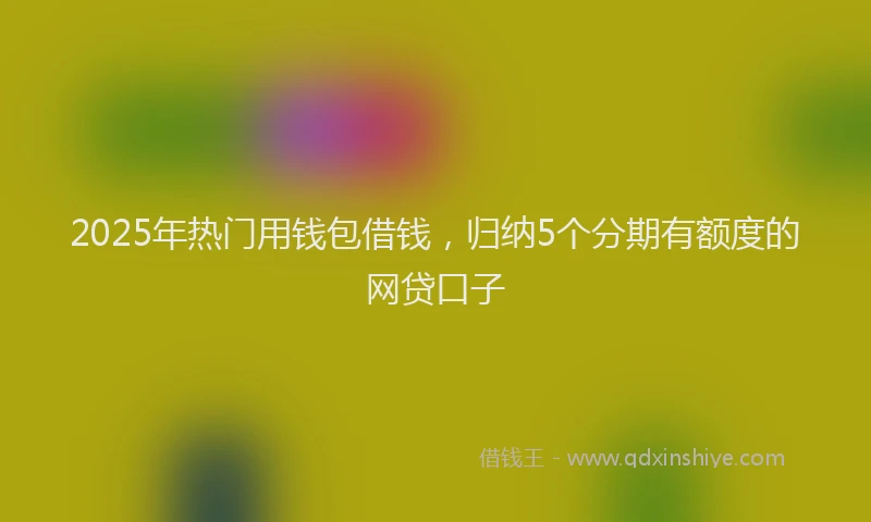 2025年热门用钱包借钱，归纳5个分期有额度的网贷口子