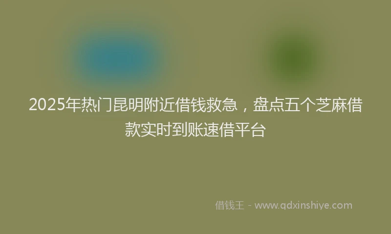 2025年热门昆明附近借钱救急，盘点五个芝麻借款实时到账速借平台