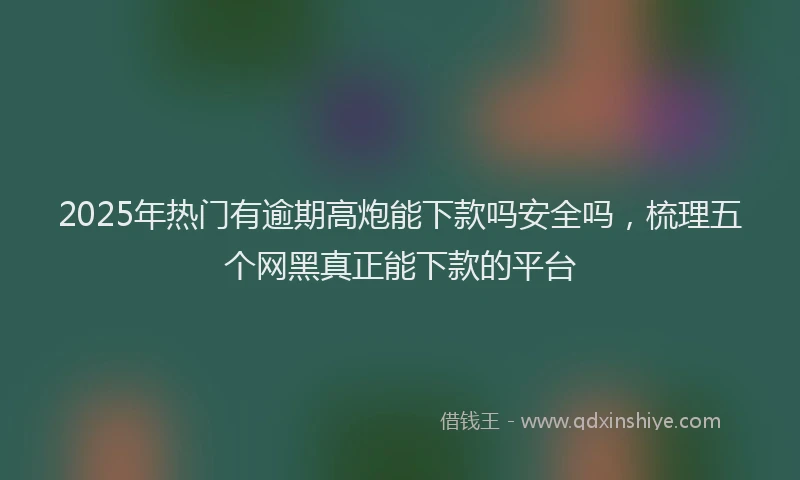2025年热门有逾期高炮能下款吗安全吗，梳理五个网黑真正能下款的平台
