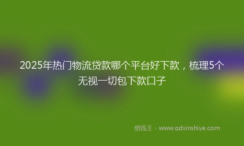 2025年热门物流贷款哪个平台好下款，梳理5个无视一切包下款口子