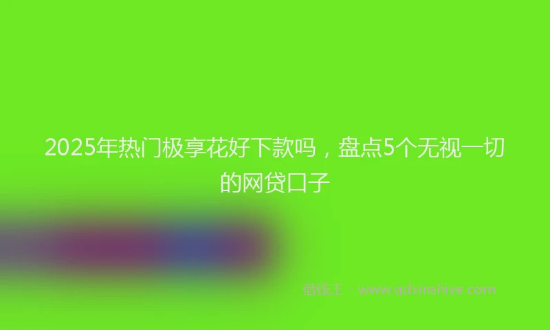 2025年热门极享花好下款吗，盘点5个无视一切的网贷口子