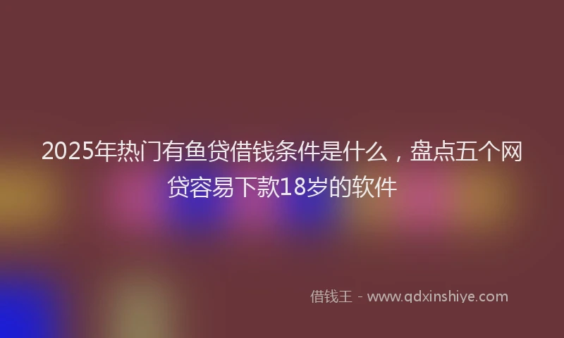 2025年热门有鱼贷借钱条件是什么，盘点五个网贷容易下款18岁的软件