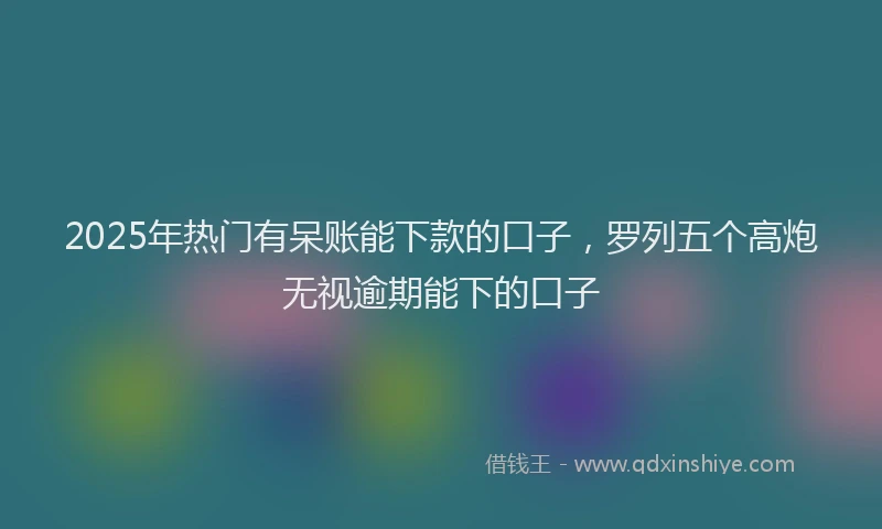 2025年热门有呆账能下款的口子，罗列五个高炮无视逾期能下的口子