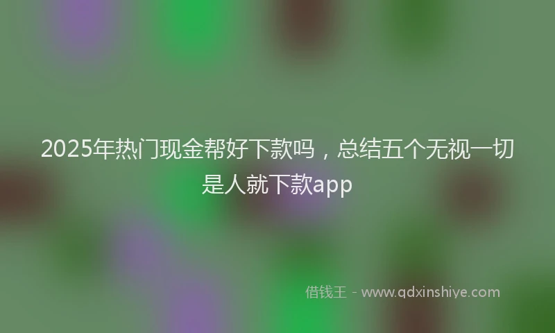 2025年热门现金帮好下款吗，总结五个无视一切是人就下款app