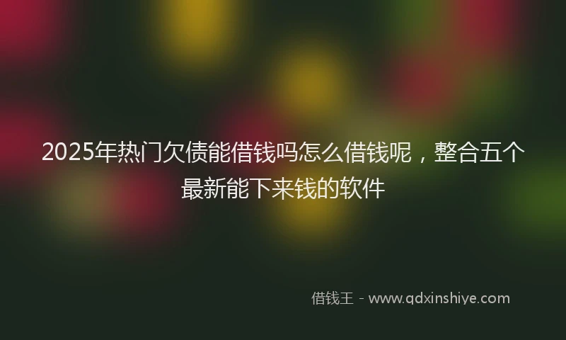 2025年热门欠债能借钱吗怎么借钱呢，整合五个最新能下来钱的软件