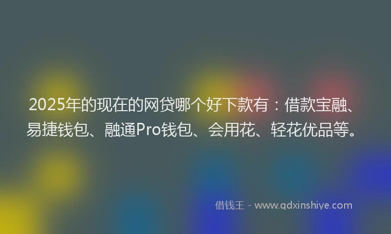 2025年的现在的网贷哪个好下款有：借款宝融、易捷钱包、融通Pro钱包、会用花、轻花优品等。