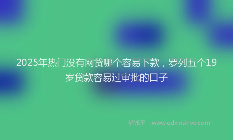 2025年热门没有网贷哪个容易下款，罗列五个19岁贷款容易过审批的口子