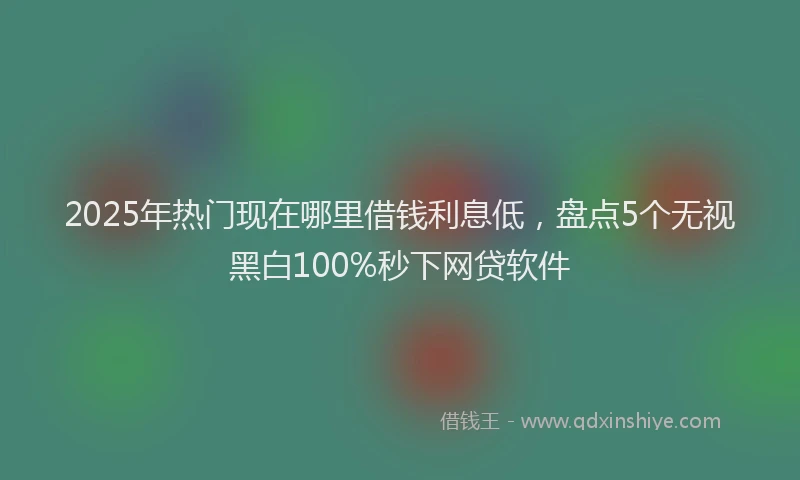 2025年热门现在哪里借钱利息低，盘点5个无视黑白100%秒下网贷软件
