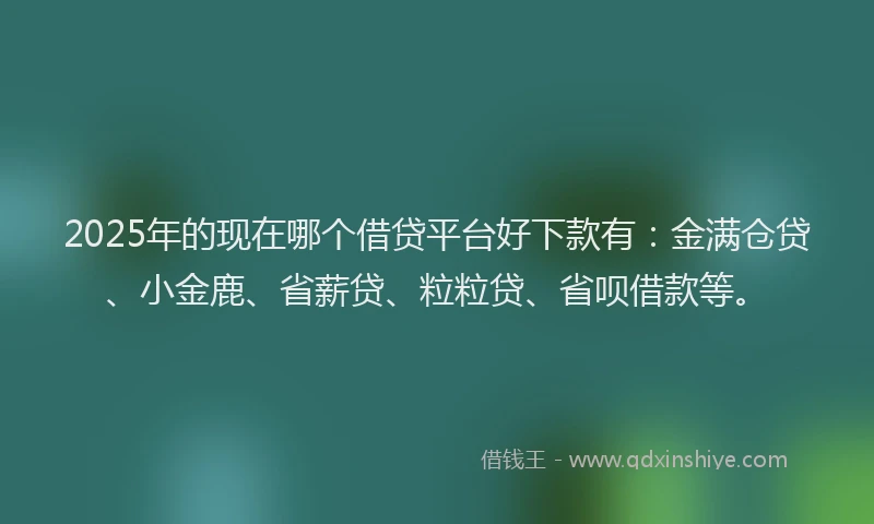 2025年的现在哪个借贷平台好下款有：金满仓贷、小金鹿、省薪贷、粒粒贷、省呗借款等。