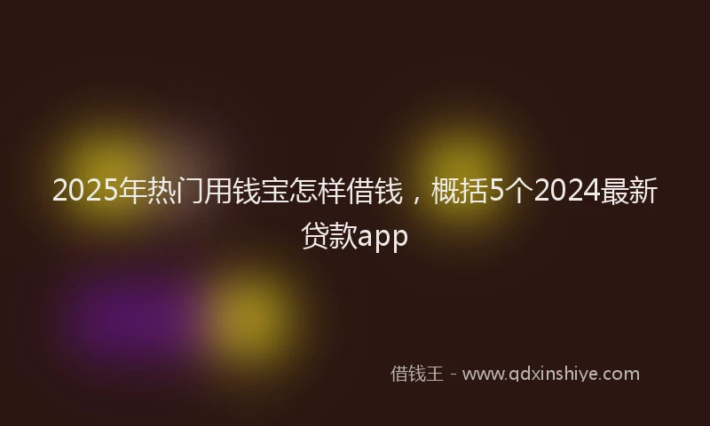 2025年热门用钱宝怎样借钱，概括5个2024最新贷款app