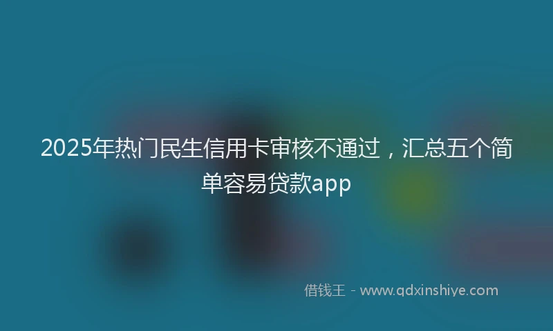 2025年热门民生信用卡审核不通过，汇总五个简单容易贷款app