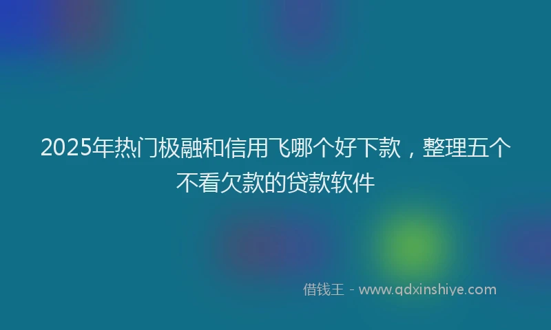 2025年热门极融和信用飞哪个好下款，整理五个不看欠款的贷款软件