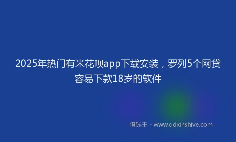 2025年热门有米花呗app下载安装，罗列5个网贷容易下款18岁的软件