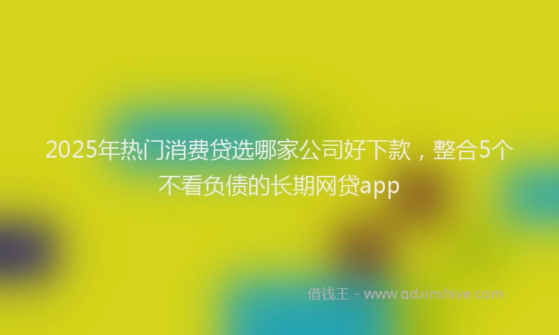 2025年热门消费贷选哪家公司好下款，整合5个不看负债的长期网贷app