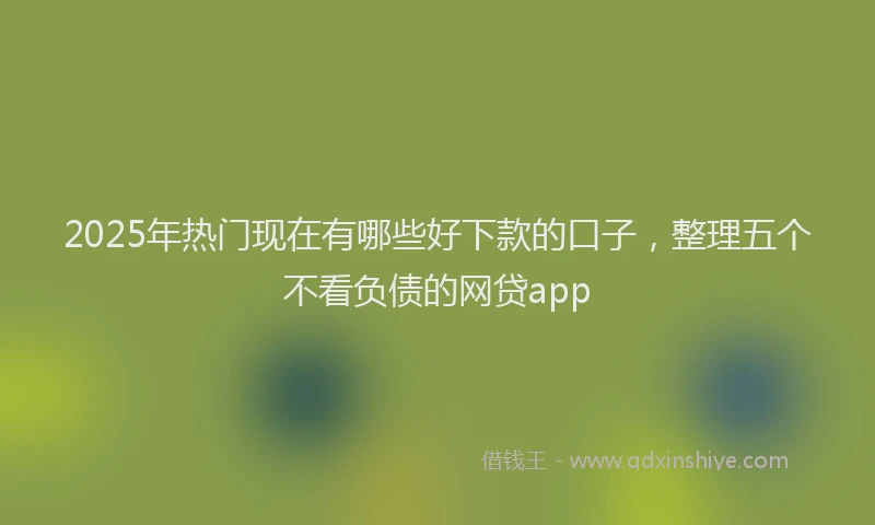 2025年热门现在有哪些好下款的口子，整理五个不看负债的网贷app