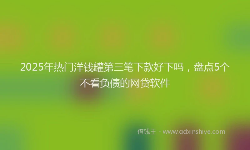 2025年热门洋钱罐第三笔下款好下吗，盘点5个不看负债的网贷软件