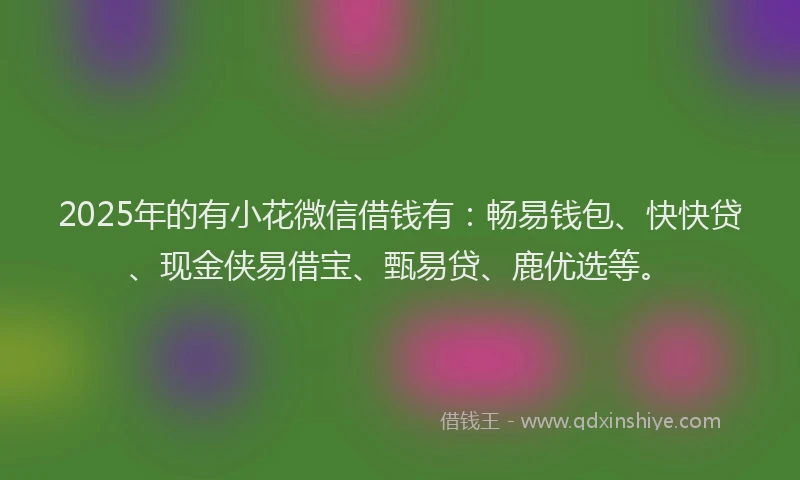 2025年的有小花微信借钱有：畅易钱包、快快贷、现金侠易借宝、甄易贷、鹿优选等。