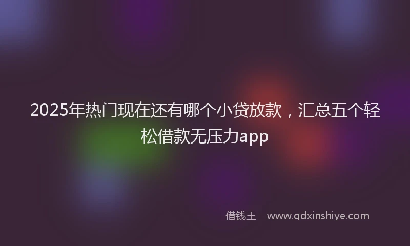 2025年热门现在还有哪个小贷放款，汇总五个轻松借款无压力app
