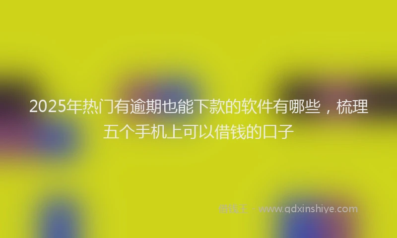 2025年热门有逾期也能下款的软件有哪些，梳理五个手机上可以借钱的口子
