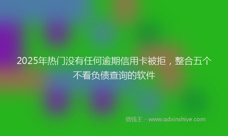 2025年热门没有任何逾期信用卡被拒，整合五个不看负债查询的软件