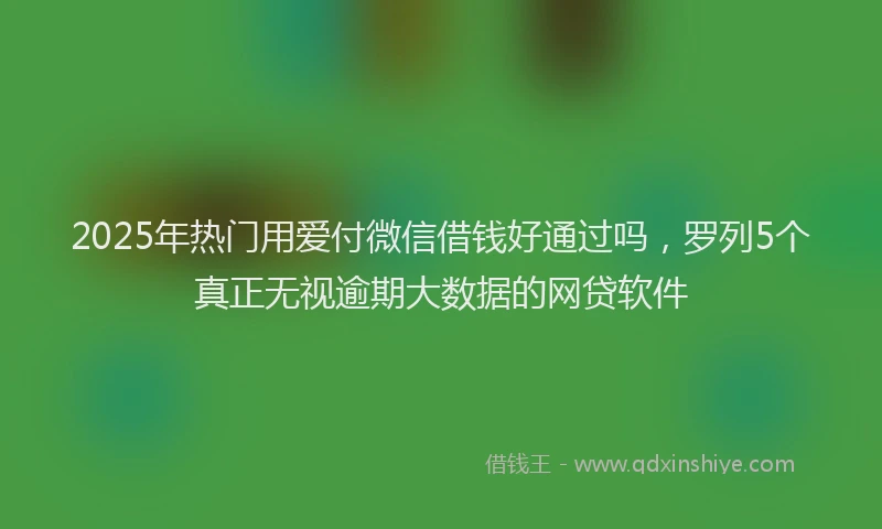 2025年热门用爱付微信借钱好通过吗，罗列5个真正无视逾期大数据的网贷软件