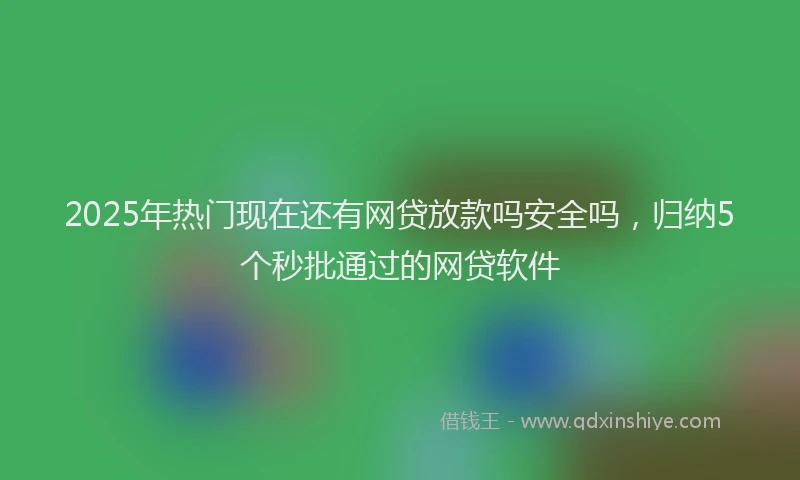 2025年热门现在还有网贷放款吗安全吗，归纳5个秒批通过的网贷软件