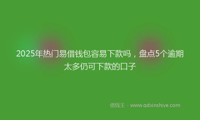 2025年热门易借钱包容易下款吗，盘点5个逾期太多仍可下款的口子
