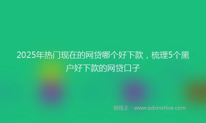 2025年热门现在的网贷哪个好下款，梳理5个黑户好下款的网贷口子