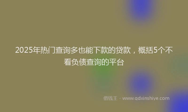 2025年热门查询多也能下款的贷款，概括5个不看负债查询的平台