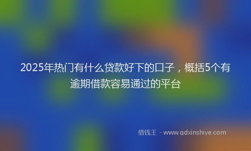 2025年热门有什么贷款好下的口子，概括5个有逾期借款容易通过的平台