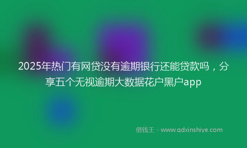 2025年热门有网贷没有逾期银行还能贷款吗，分享五个无视逾期大数据花户黑户app