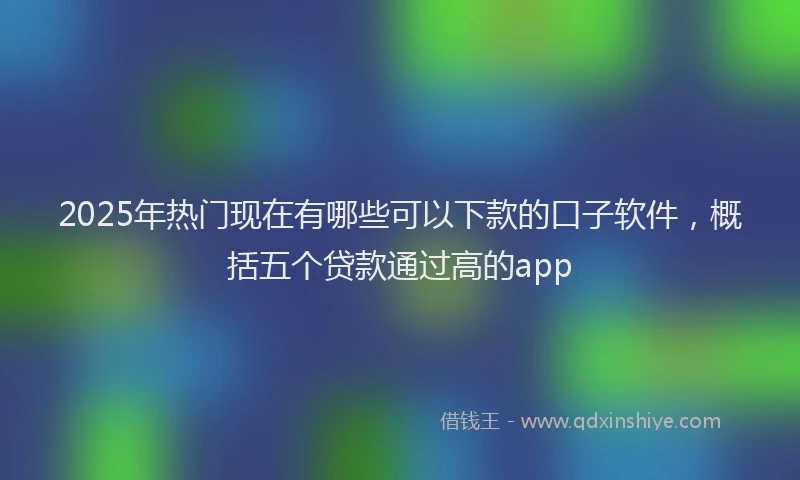 2025年热门现在有哪些可以下款的口子软件，概括五个贷款通过高的app